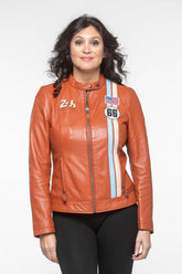 Women's 24H Le Mans Katy rust leather jacket